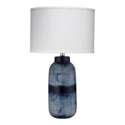 Coupon ⌛ Jamie Young Co Large Coastal Ceramic Batik Table Lamp In Blue/White ✔️