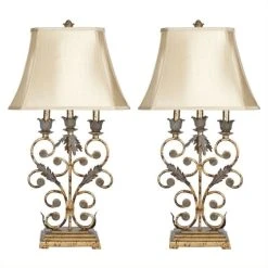 Budget ❤️ Safavieh Table Lamp In Gold With Beige Shade (Set Of 2) ????