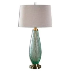 Deals ???? Uttermost Lenado Sea Green Glass Table Lamp ????