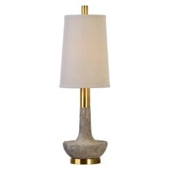 New ???? Uttermost Volongo Stone Ivory Buffet Lamp ????